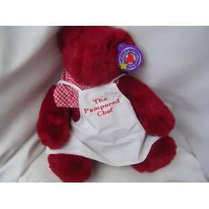 Pampered Chef Teddy Bear Red 15 Collectible