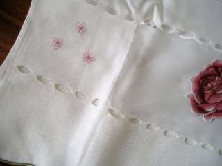Applique Rambling Rose Tier and Swag Curtains Set  
