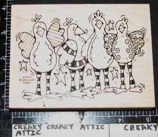 CHICKENS RUBBER STAMP WHIPPER SNAPPER  