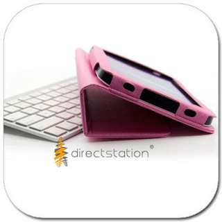 Pink Leather Case Cover Verizon Samsung Galaxy Tab i800  