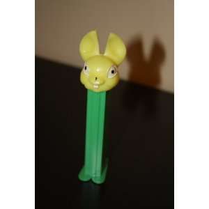    Yellow Rabbit Bunny with Green Stem Pez Dispenser 