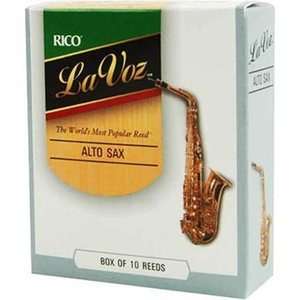 RICO Reeds   La Voz   Alto Sax   Medium Soft   Box of 10  