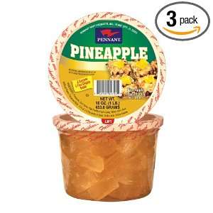 Pennant Pineapple, Wedges, 16 Ounce Tubs (Pack of 3)  