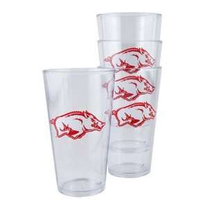   Sports Arkansas Razorbacks Plastic Pint Glass Set