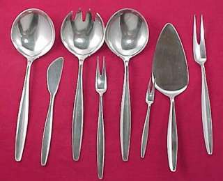 Georg JENSEN Sterling Silver CYPRESS SET/12 + 9 SERVERS  