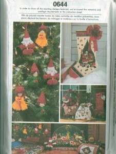   Christmas Holiday Tree Trim Ornaments Garland Stocking Sewing Pattern