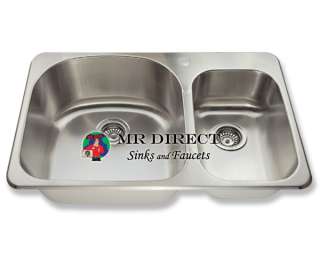 Stainless Steel Double Bowl Kitchen Sink Gauge New  