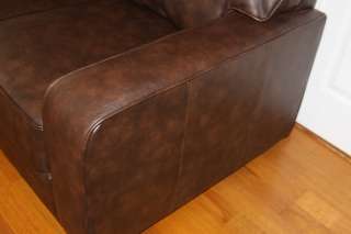 LEATHER SOFA BROWN CHESTNUT NEW NOVO HOME DISCOUNT CLOSEOUT MAKE ME AN 