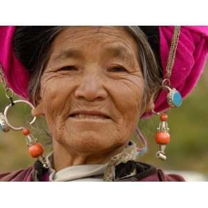  Tibetan Woman with Traditional Jewelry, Horse Racing 