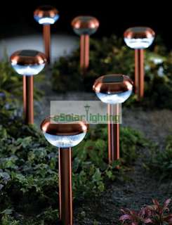 24 Copper Stainless Steel Garden Solar Lights 2 LEDs  