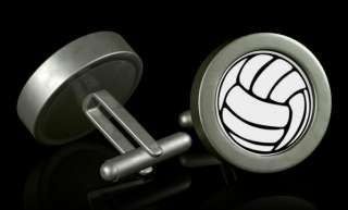 NEW Mens Silver Volleyball Cufflinks Net Player  