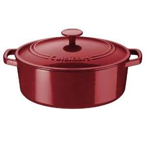  Cuisinart Cast Iron 30Cm Oval Red Casserole Pot