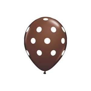   Polka Dots Chocolate Brown with White Party Decorations (6) Toys