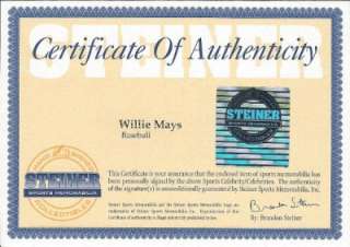 Willie Mays Autographed Baseball Steiner COA  