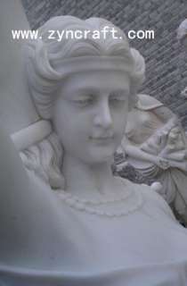 marble statue fountain garden decoration sculpture girl  