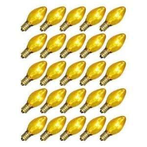  Club Pack of 100 Transparent Yellow C7 Twinkle Replacement 