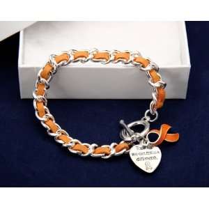    Orange Ribbon Bracelet Leather Rope (18 Bracelets) 