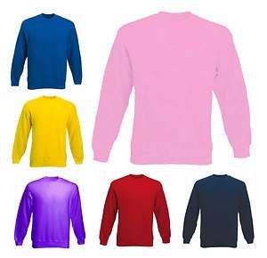 Ladies Plain Classic Sweatshirts Sizes 6 to 30   CASUAL SPORTS LEISURE 