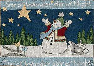 HERITAGE LACE STAR OF WONDER SNOWMAN PLACEMAT 13X18  