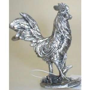  New   2.5 Pewter Rooster Figurine Case Pack 6 by DDI Pet 