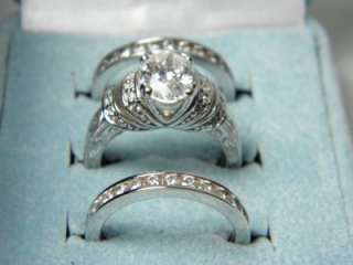 TACORI EPIPHANY DIAMONIQUE JEWELRY ENGAGMENT WEDDING RING SET 3 PIECE 