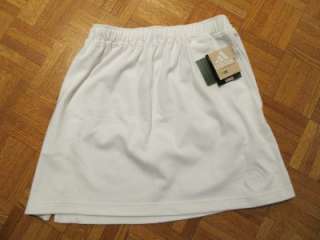 NWT Ladies White Cotton Adidas Logo Tennis Skirt L  