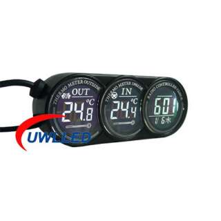 New Japan Style Digital Car In/Out Thermometer Backlight Clock 