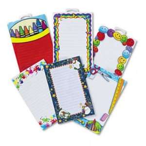  Notepad Set, School/Seasonal Theme, 6 50 Sheet Pads/Set 