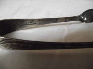 Pair of EPNS Sugar Tongs w Pattern on Each Arm. Made in England  