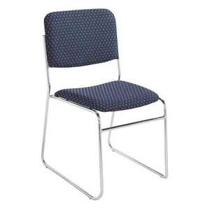  Signature Fabric Padded Stack Chair   Navy Pattern 