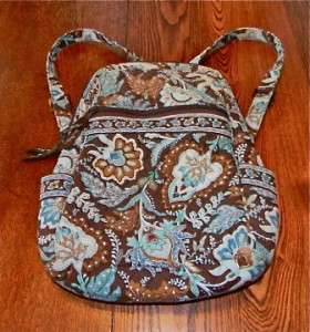   Blue VERA BRADLEY small backpack bag purse   brown/turquoise  