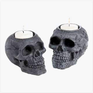  Gothic Skull Tea Light Holders (2pc)