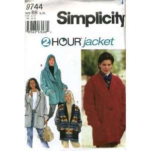  Simplicity Two Hour Jacket Sewing Pattern #9744 