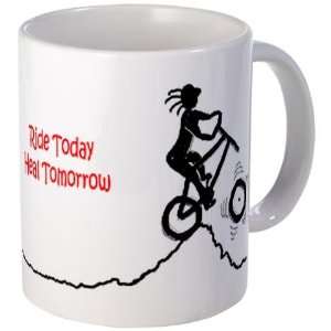  Mountain Biking Ride Today Coffee Sports Mug by  
