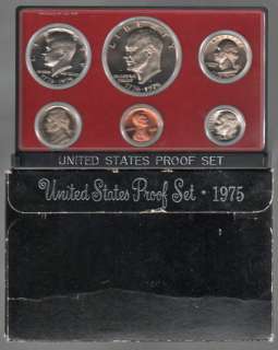 1975 US MINT Proof Set Original Black Box  