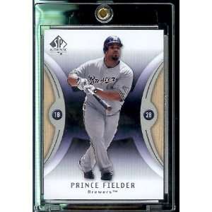 com 2007 Upper Deck SP Authentic # 28 Prince Fielder   Brewers   MLB 