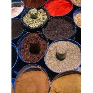 Variety of Spices for Sale at Spice Market, TaIzz, Yemen 