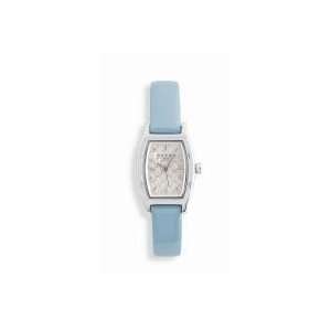   Cross Womens Stainless Case Blue Leather Strap Watch
