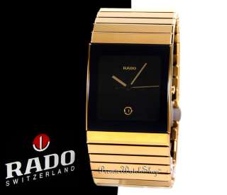 NEW RADO CERAMICA GOLD WIDE MENS WATCH XL R21892402  