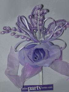Rose Lavender Flower Corsage Craft Azar pearl spray  