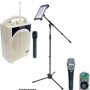  Pyle Speaker, Mic, Cable and Stand Package   PWMA100 
