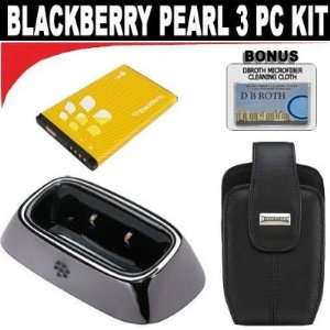  BLACKBERRY PEARL 3 PC KIT (RIM Lambskin Leather Swivel 