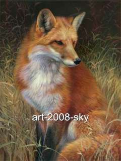 Original Wild Animal Oil painting artfox24x36​  