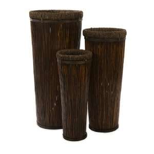   Mahogany Brown Tall Willow Decorative Planters Patio, Lawn & Garden