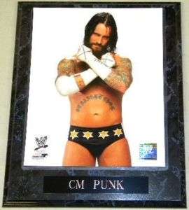 CM PUNK WWE Wrestling 10.5x13 Straight Edge Plaque  
