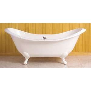   Specialty Clawfoot Tub 818S808_5E BISCUIT Brass Feet