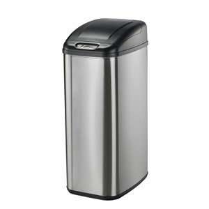   Touchless Stainless Steel 13.2 Gallon Trash Can   DZT 50 6 Home