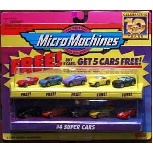   Micro Machines Super Cars #4 Collection w/5 Bonus Cars Toys & Games