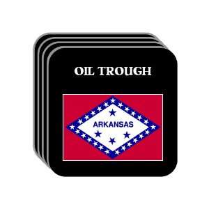  US State Flag   OIL TROUGH, Arkansas (AR) Set of 4 Mini 