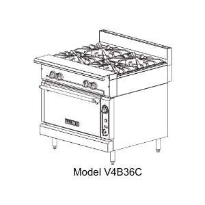  Vulcan Hart V Series Heavy Duty 36 Gas Range   V4B36 